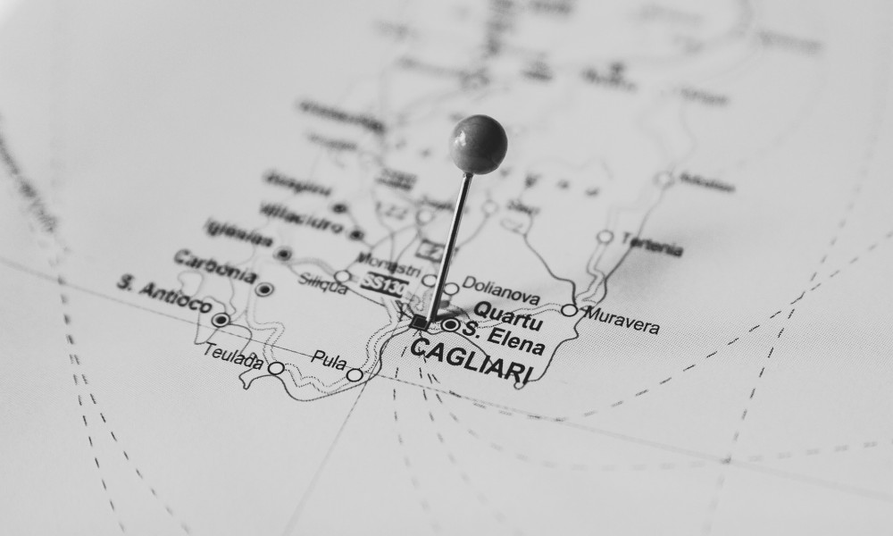 Cagliari mappa geografica