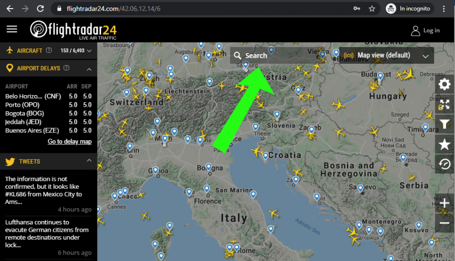 FlightRadar24 mappe voli tempo reale