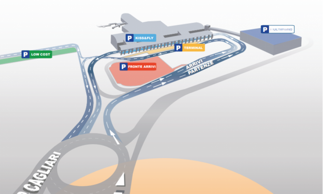 Aeroporto Cagliari: come funziona la viabilità di accesso al terminal